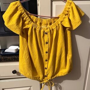 Madewell Sunflower Off-Shoulder Blouse